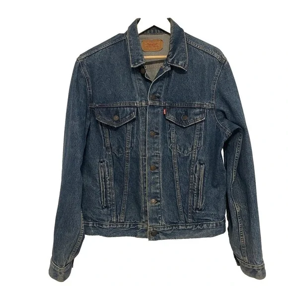 Vtg Levi's 71506 Type III Trucker Denim Jckt Men's 44L Brown Patch USA Big &Tall - Picture 4 of 10